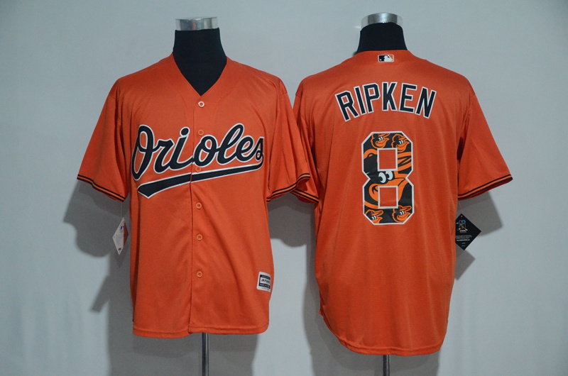 2017 MLB Baltimore Orioles #8 Ripken Orange Fashion Edition Jerseys